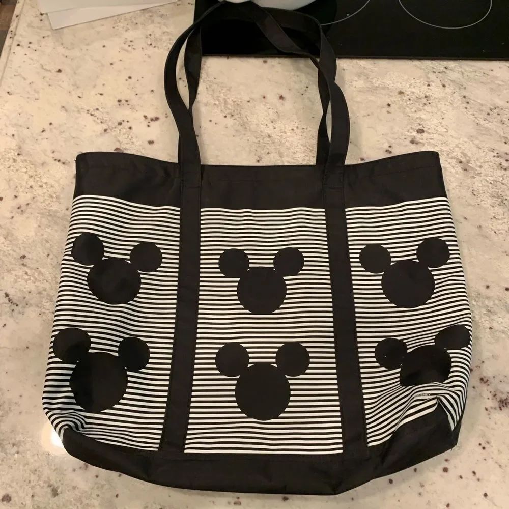 Walt Disney Parks Black & White Mickey Head Tote Bag